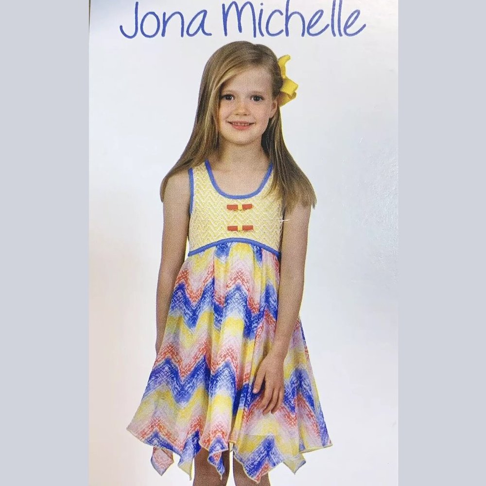 Jona Michelle Girls Bow Floral Print Tank Dress Bohemian